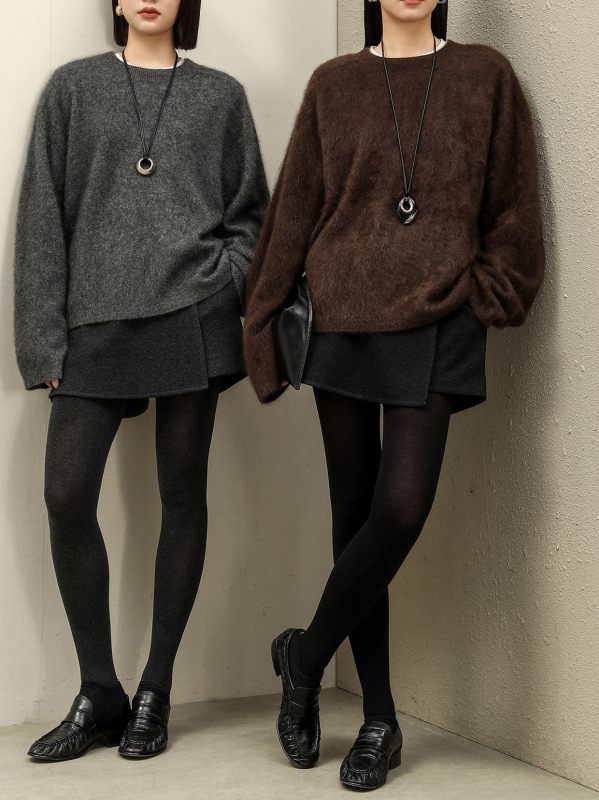 Fustă-pantalon din lână 30%, talie înaltă, textură twill, stil Miu, outfit office elegant