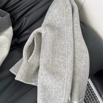 Női poliészter kabát, Hepburn-stílusú rövid fazon, új kínai stílus, ultra rövid hossz, polo gallér