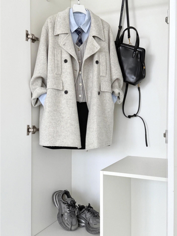 Palton Chenille pentru femei cu guler de blană, închidere dublă, lungime scurtă, amestec Spandex (țesătură: Chenille; conținut <30%; stil japonez-coreean casual)