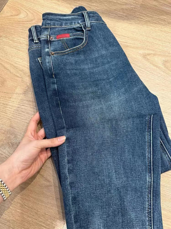 Γυναικεία τζιν από ντένιμ, ψηλή μέση, ελαστικό σε σχήμα αχλαδιού, στυλ Χαρέμ, μήκος στον αστράγαλο, ίσια γραμμή