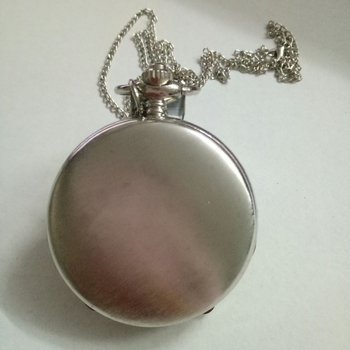 Ceas de buzunar cu capac tip scoică și diamante, stil retro pentru eleve | Mișcare Quartz, Mecanism 68, Carcasă din oțel inoxidabil, Geam din sticlă, Stil coreean