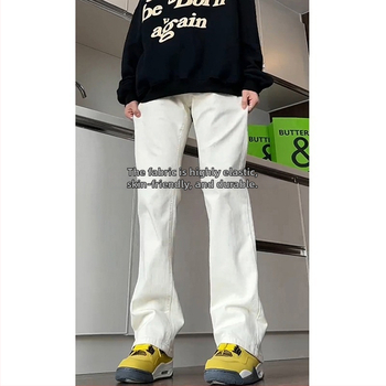 Ανδρικά τζιν – υψηλή μέση, στενή γραμμή, bootcut, καουμπόι ντένιμ