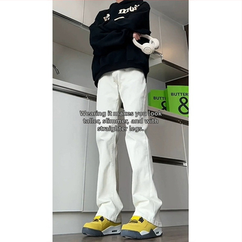 Ανδρικά τζιν – υψηλή μέση, στενή γραμμή, bootcut, καουμπόι ντένιμ