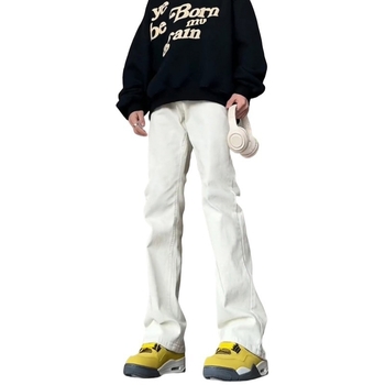 Ανδρικά τζιν – υψηλή μέση, στενή γραμμή, bootcut, καουμπόι ντένιμ