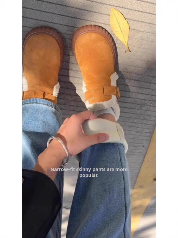 Džíny z denimu s fleecovou podšívkou, hrubé, vysoký pás, rovný strih
