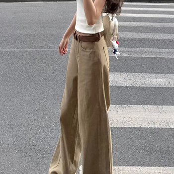 Jeansi pentru femei, croială largă, talie înaltă, lungime medie, țesătură denim-cotton cu poliester sub 30%