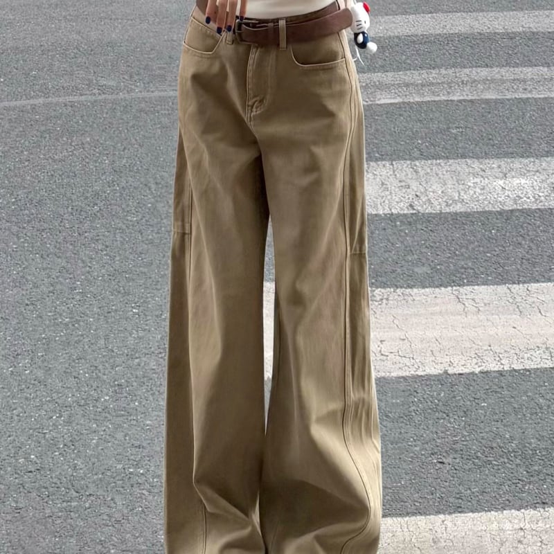 Jeansi pentru femei, croială largă, talie înaltă, lungime medie, țesătură denim-cotton cu poliester sub 30%