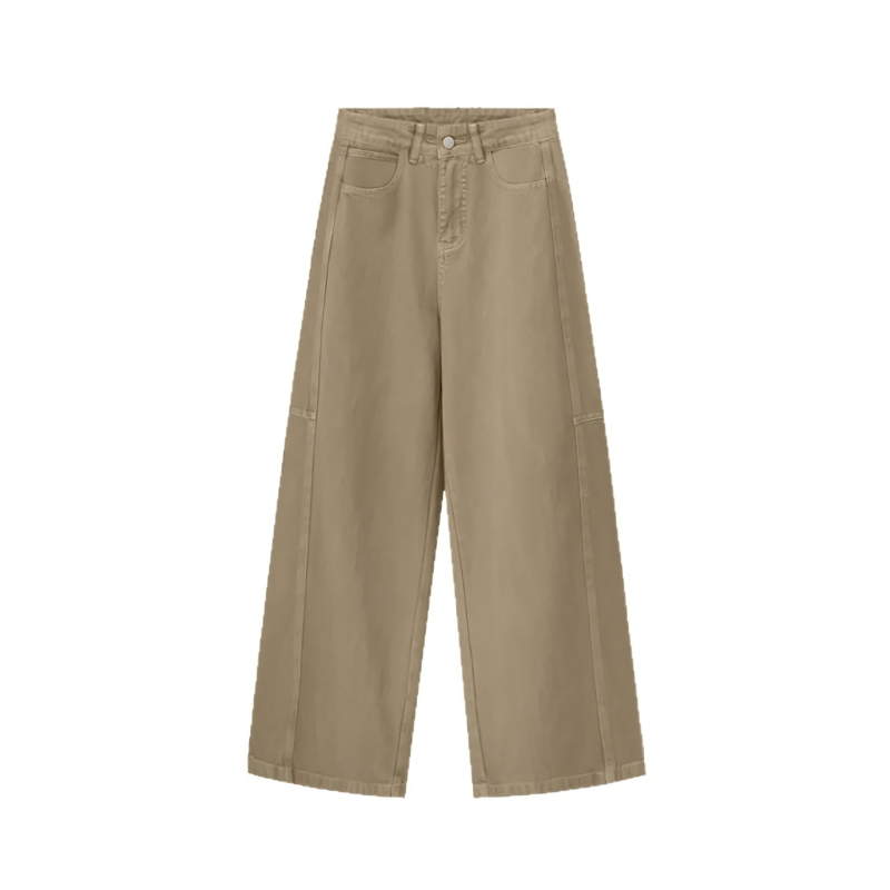 Jeansi pentru femei, croială largă, talie înaltă, lungime medie, țesătură denim-cotton cu poliester sub 30%