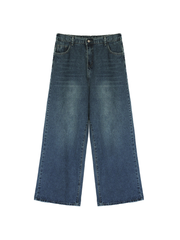 Ženske traperice s širokim krojem - visok pas, udoban kroj, mikroelastičnost, pamuk twill denim, 95%+ pamuka