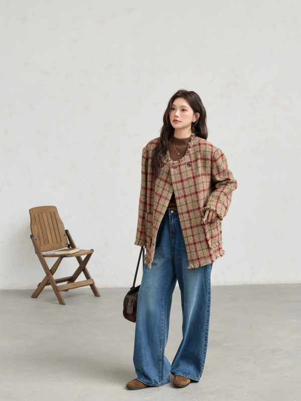 Ženske traperice s širokim krojem - visok pas, udoban kroj, mikroelastičnost, pamuk twill denim, 95%+ pamuka