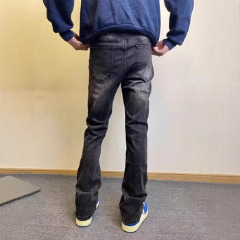 Τζιν 517, αμερικάνικού στυλ Cleanfit, πλυμένα, με χαμηλό μέσο, φερμουάρ, φαρδιά πόδια