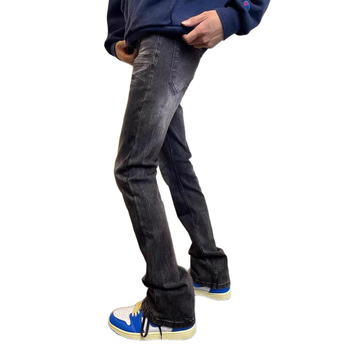 Τζιν 517, αμερικάνικού στυλ Cleanfit, πλυμένα, με χαμηλό μέσο, φερμουάρ, φαρδιά πόδια