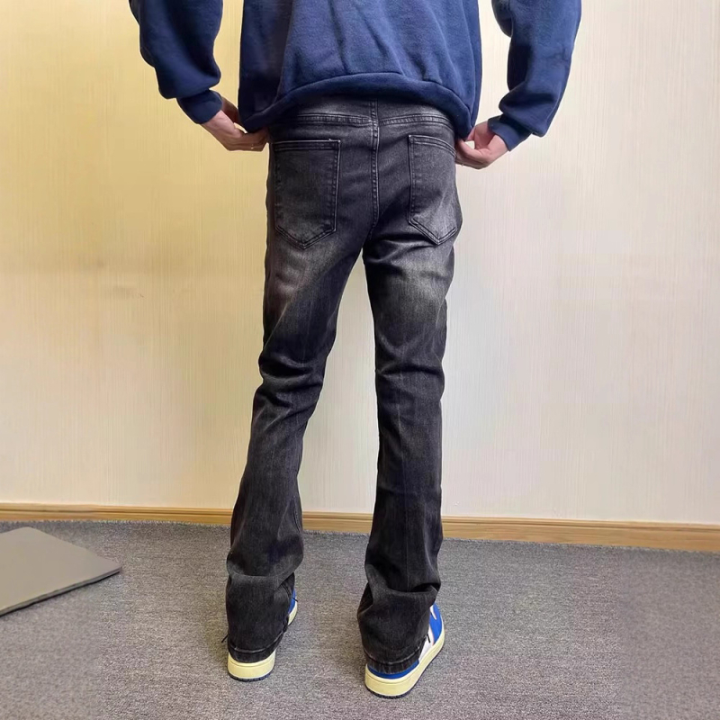 Τζιν 517, αμερικάνικού στυλ Cleanfit, πλυμένα, με χαμηλό μέσο, φερμουάρ, φαρδιά πόδια