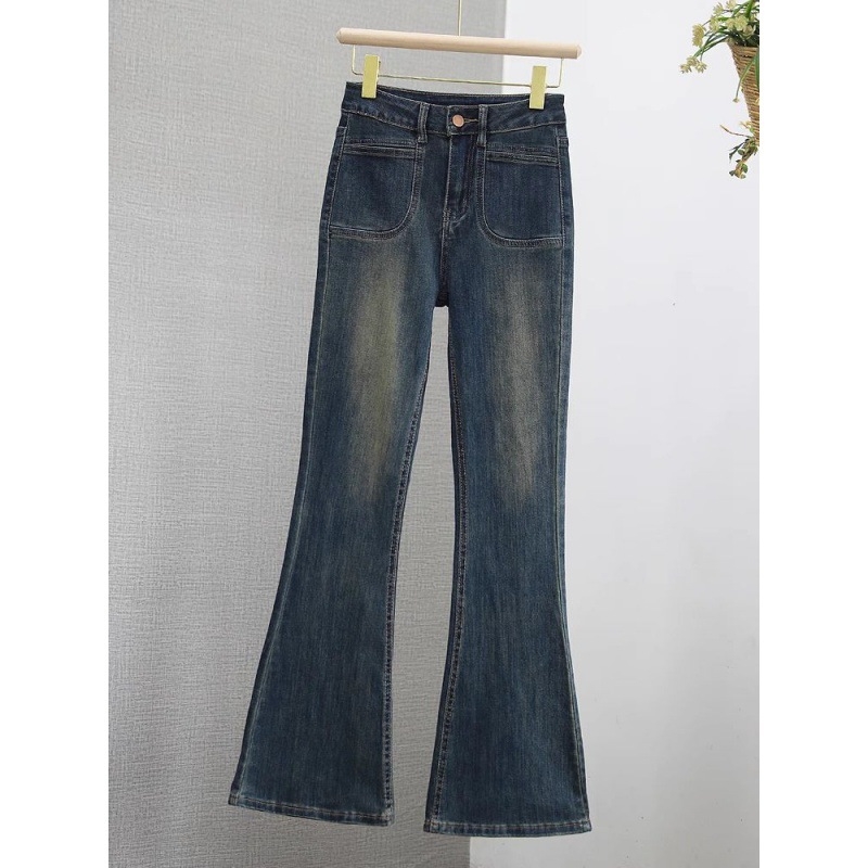 Traperice: cropped, široke nogavice, visok struk, denim, udio glavnog materijala 30-50%