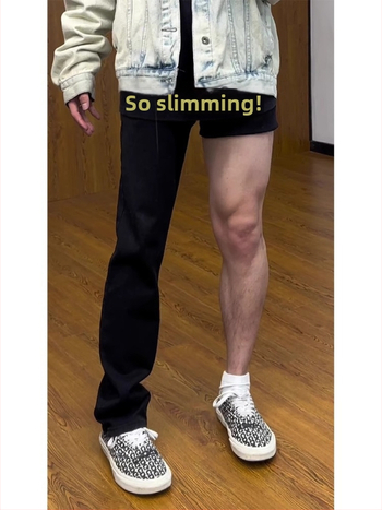 Ανδρικά τζιν με υψηλή ελαστικότητα, ίσια γραμμή, φερμουάρ, βαμβακερό ντένιμ, Φθινόπωρο 2024