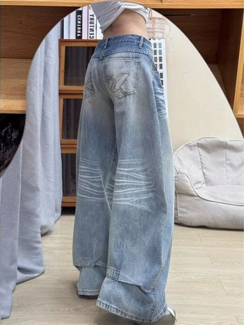 Džinsi za žene, visok struk, široke nogavice, denim pamuk s 30–50% poliestera, bez glačanja