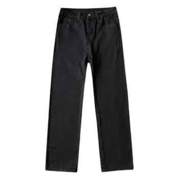 Ženske hlače od denima s visokim strukom, ravna silueta, duljina devet bodova, denim 50–70% pamuka