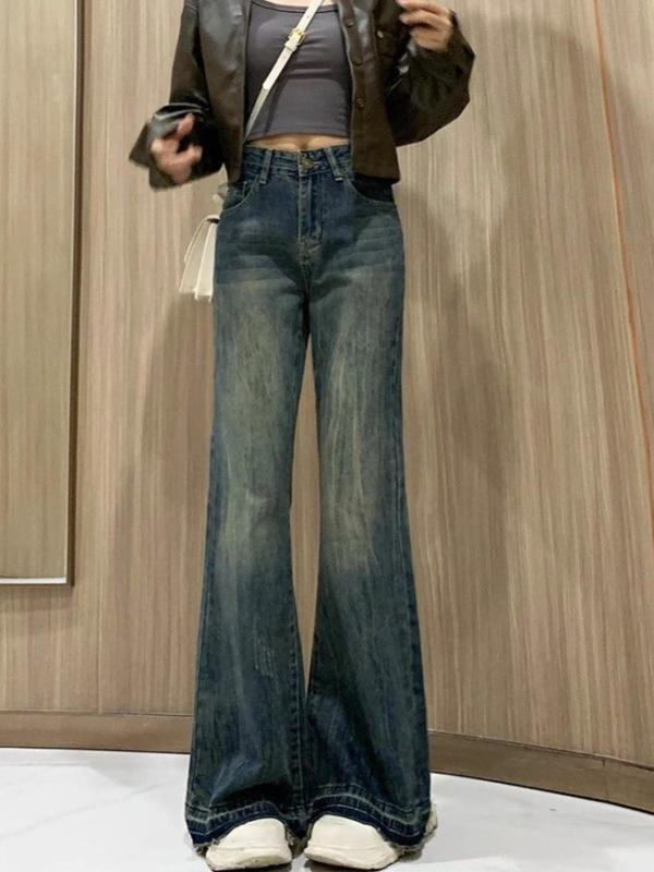 Traperice – Bootcut, visoki struk, debeli denim, 30–50% pamuka, Zima 2025