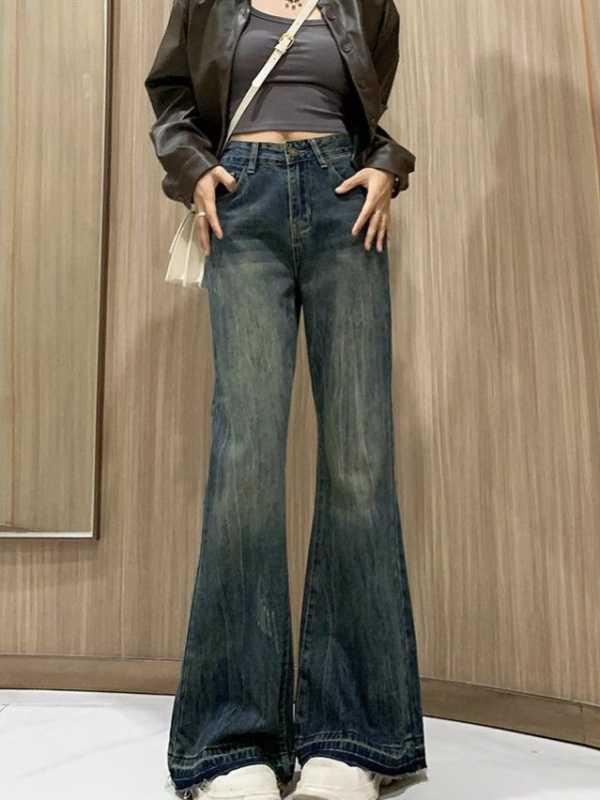 Traperice – Bootcut, visoki struk, debeli denim, 30–50% pamuka, Zima 2025