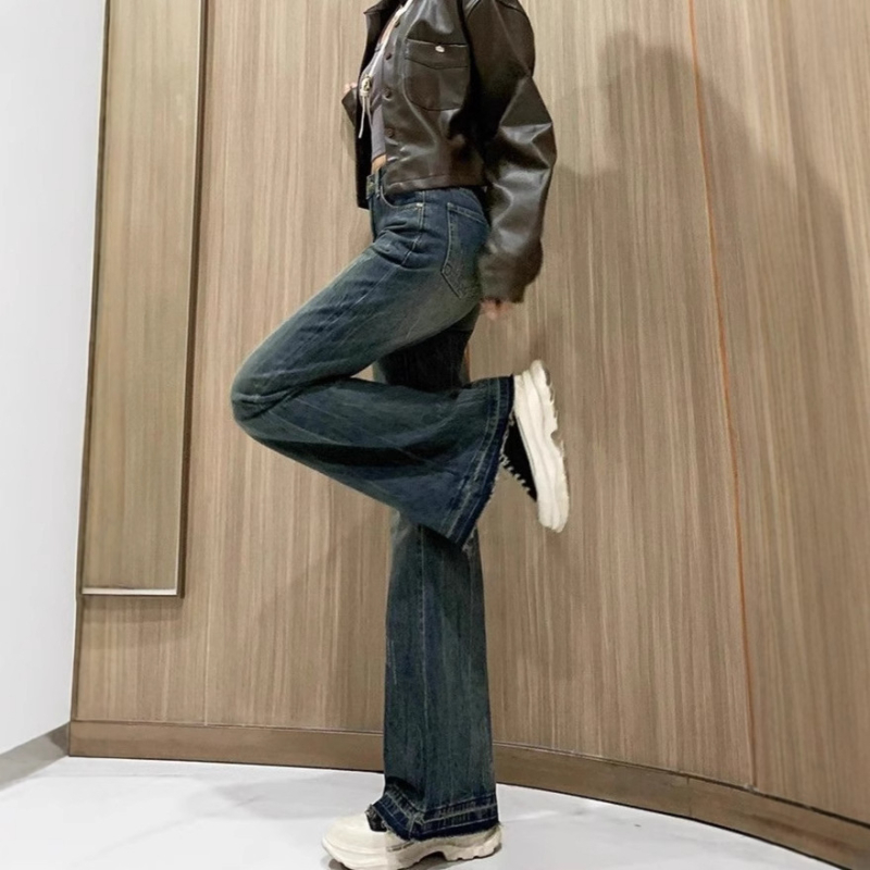 Traperice – Bootcut, visoki struk, debeli denim, 30–50% pamuka, Zima 2025