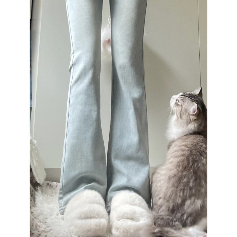 Ženske farmerice visokog struka – dužina do poda, denim, 50–70% pamuka, srednje gustoće