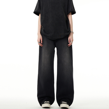 MADWITCH Ανδρικά τζιν – ρετρό, ίσια γραμμή, υψηλή μέση, πλυμένα vintage, φερμουάρ, βαμβάκι, πολλαπλές τσέπες