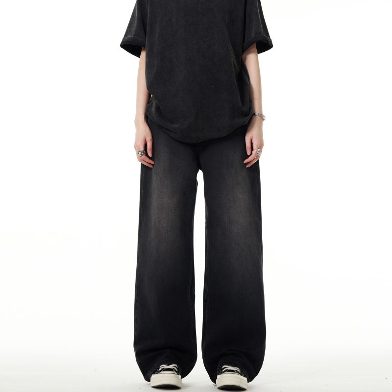 MADWITCH Ανδρικά τζιν – ρετρό, ίσια γραμμή, υψηλή μέση, πλυμένα vintage, φερμουάρ, βαμβάκι, πολλαπλές τσέπες