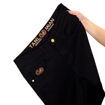 Ανδρικά τζιν casual: φαρδιά γραμμή, ίσιο παντελόνι, υψηλή μέση, πλυμένο denim, μείγμα πολυεστέρα, άνοιξη και φθινόπωρο