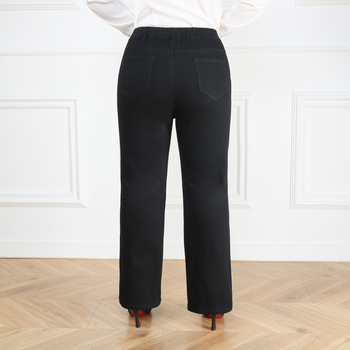 Džinsinės kelnės su aukšta juosta ir tiesiu kirpimu, 80–90% medvilnės, vidutinio svorio, 2024 m. pavasaris, kasdieninės kelnės