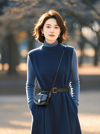 Женски костюм с пола – средна дължина, дълги ръкави, полиестер, 90–95% основна тъкан