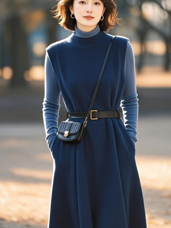 Женски костюм с пола – средна дължина, дълги ръкави, полиестер, 90–95% основна тъкан