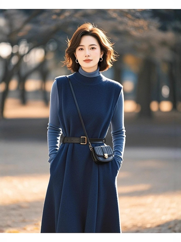 Женски костюм с пола – средна дължина, дълги ръкави, полиестер, 90–95% основна тъкан