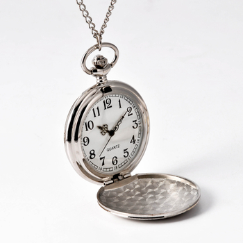 Džepni sat s kvarcnim mehanizmom, Pearl mehanizam, kućište od legure, ogledalo od plastike, starinski stil