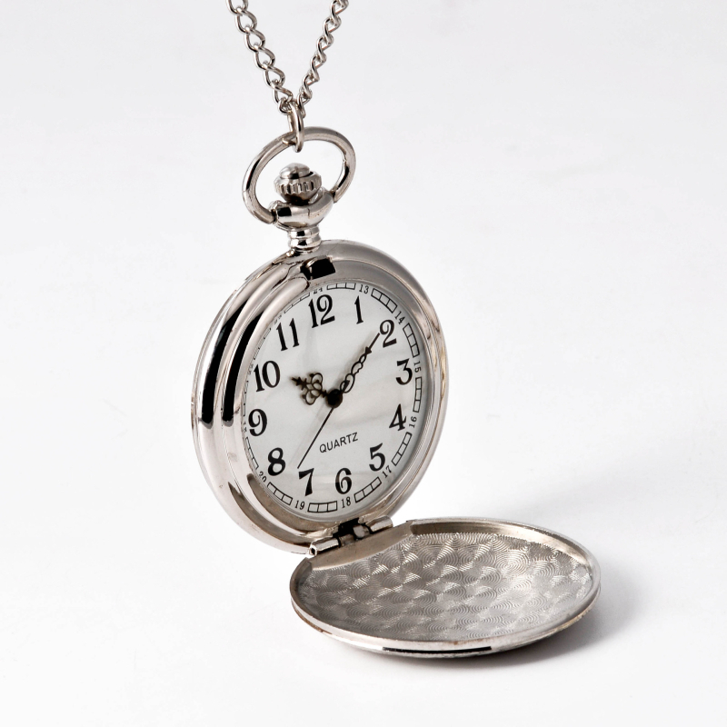 Džepni sat s kvarcnim mehanizmom, Pearl mehanizam, kućište od legure, ogledalo od plastike, starinski stil