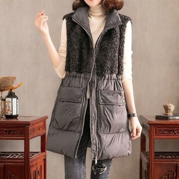 Ženski pamučni prsluk, halter ovratnik, jednobojni uzorak, gradski stil, jesen 2023