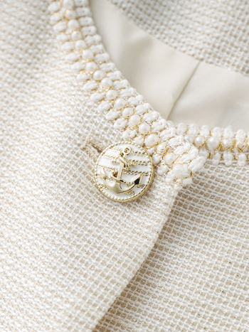 Costum cu fustă Wlzd – plisare, poliester, stil francez, elegant pentru birou