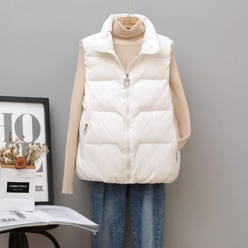 Vesta sa stojećim ovratnikom, chenille tkanina, elastan 50–70%, kratka duljina (40–50 cm)