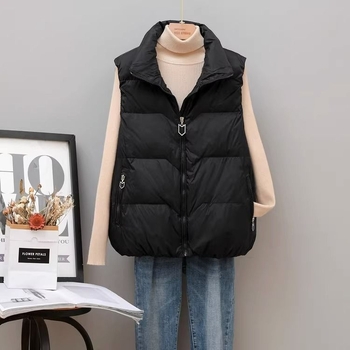 Vesta sa stojećim ovratnikom, chenille tkanina, elastan 50–70%, kratka duljina (40–50 cm)