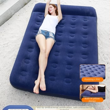 Pūčiamas čiužinys lauko kempingui – vienam asmeniui, nešiojamas sulankstomos oro čiužinys, paviršius iš kompozicinės medžiagos