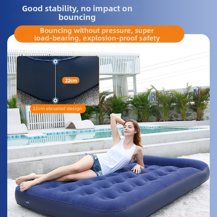 Pūčiamas čiužinys lauko kempingui – vienam asmeniui, nešiojamas sulankstomos oro čiužinys, paviršius iš kompozicinės medžiagos