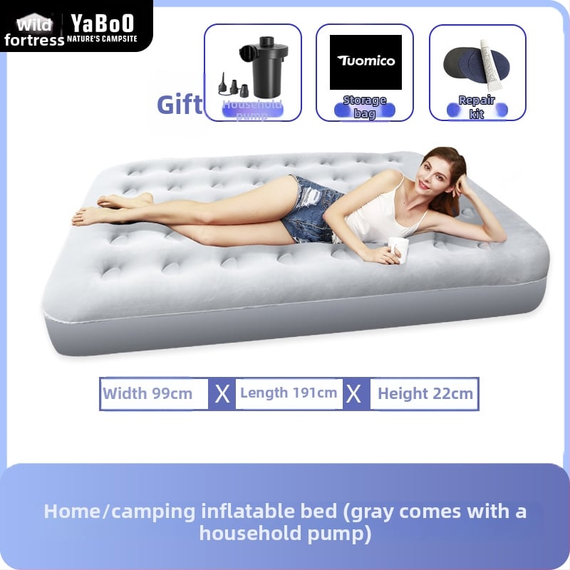 Pūčiamas čiužinys lauko kempingui – vienam asmeniui, nešiojamas sulankstomos oro čiužinys, paviršius iš kompozicinės medžiagos