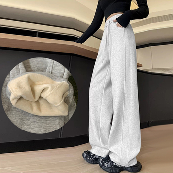 Pantalone ravnog kroja s flis podstavom, rayon s tussah svilenom, elastični pojas, vrlo debeli