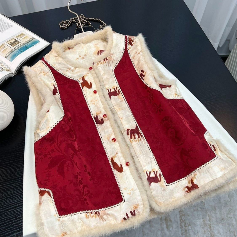 Ženski dvostrano quilted prsluk bez rukava, okrugli izrez, minimalistički stil, poliester tkanina 70-80%, poliester punilo