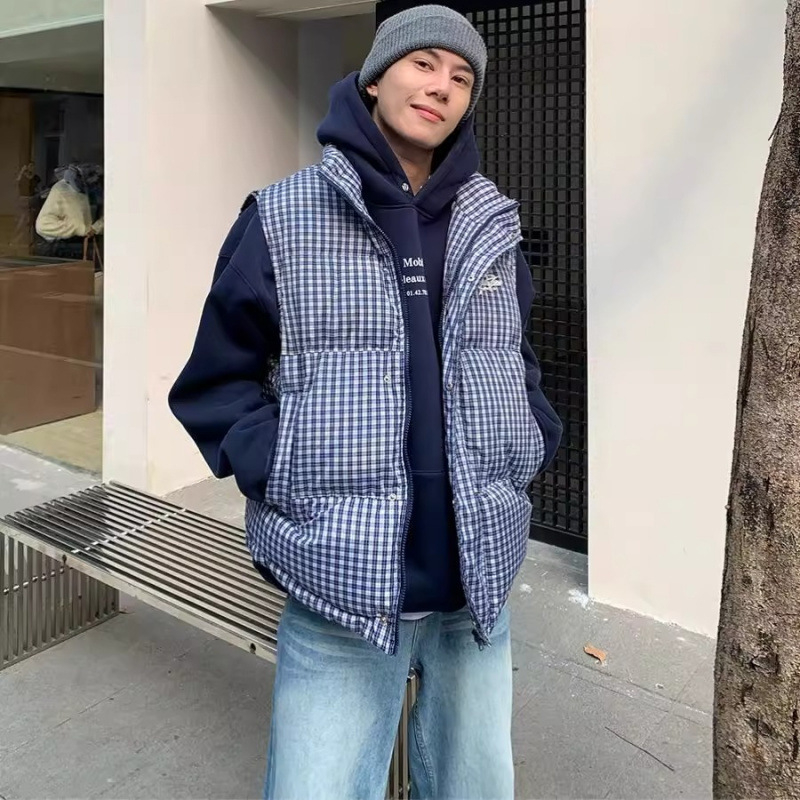 Jakna s pamučnim punjenjem, širok kroj, hongkonški stil, unisex, bočni džepovi