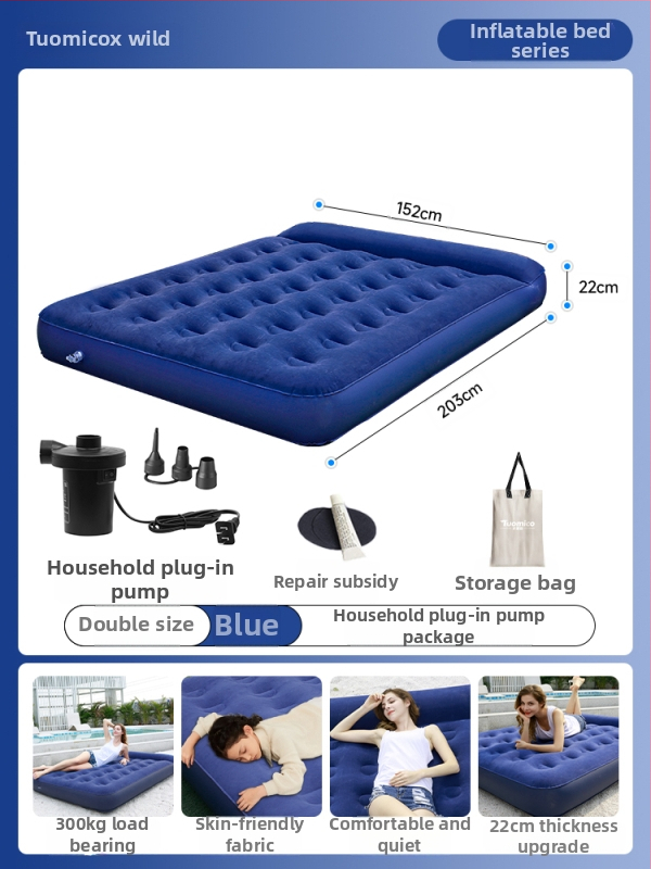 Puhkevoodi telkimiseks ühe inimese jaoks – kaasaskantav, kokkupandav automaatse täitmisega, mudel F986TH58HJ67TT, pind komposiitmaterjalist