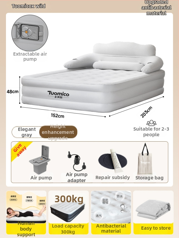 Puhkevoodi telkimiseks ühe inimese jaoks – kaasaskantav, kokkupandav automaatse täitmisega, mudel F986TH58HJ67TT, pind komposiitmaterjalist