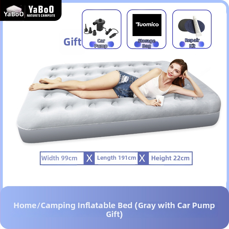 Puhkevoodi telkimiseks ühe inimese jaoks – kaasaskantav, kokkupandav automaatse täitmisega, mudel F986TH58HJ67TT, pind komposiitmaterjalist