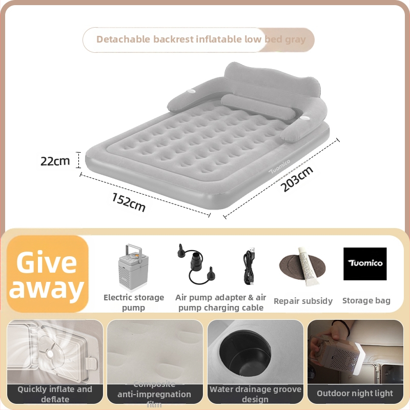 Puhkevoodi telkimiseks ühe inimese jaoks – kaasaskantav, kokkupandav automaatse täitmisega, mudel F986TH58HJ67TT, pind komposiitmaterjalist