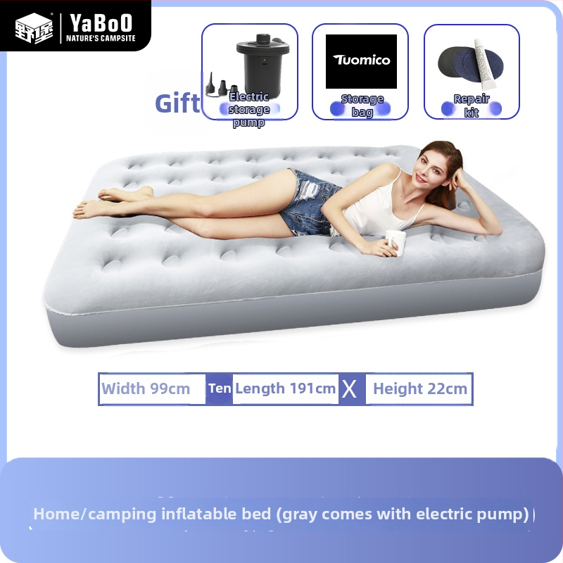 Õhupuhutav voodi välistingimustesse ja koduseks kasutamiseks, ühe isiku jaoks, kaasaskantav kokkupandav disain (Pind: Komposiitkangas; Kasutus: välikämping; Maht: 1 isik; Kaasaskantav)