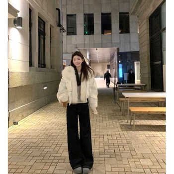 Női kapucnis vastag akril-gyapot mellény, ultra rövid hossz, elegáns ingázó stílus, 30–50% akril tartalom